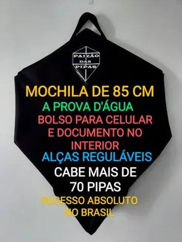Mochilas de pipa PAIZÃO DAS PIPAS 