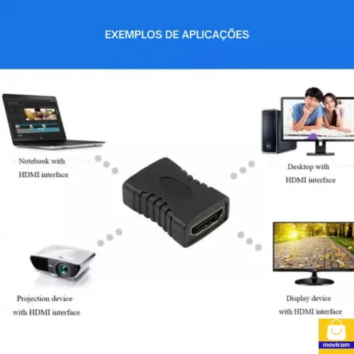 junção adaptador para aumentar cabo hdmi daptador hdmi fêmea x hdmi fêmea