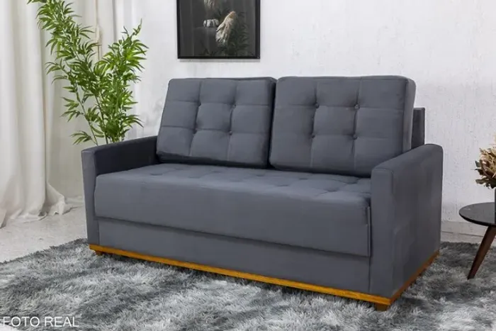 Sofá Living Áustria 1.70m Cinza Até 12x - Frete Grátis