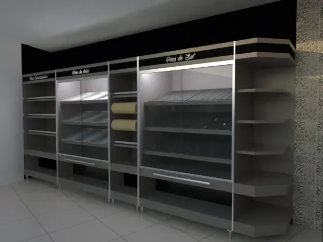 Expositor de Pães e Confeitaria