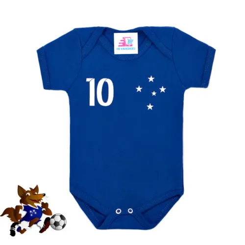 Body temático Cruzeiro - Body para Bebê Mesversario 