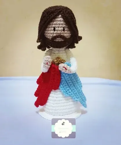Jesus Misericordioso Amigurumi Crochê 