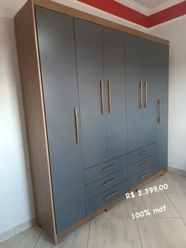 Guarda Roupa de Casal Com 06 Gavetas Novo
