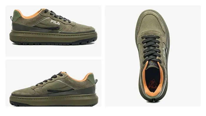 Tênis Fila Fx-100 All Terrain Low Masculino Nº 40 - Oliva/Preto/Laranja - Novo e na caixa