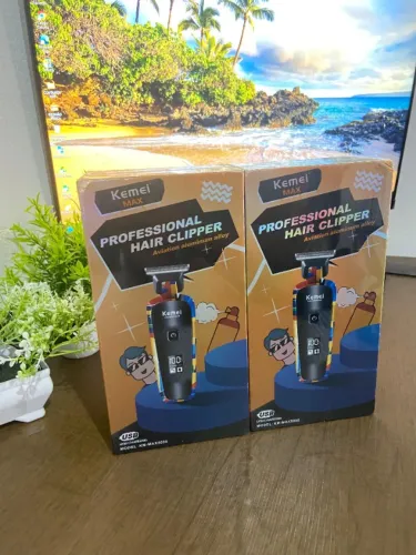 (NOVA) Maquina de Cortar Cabelo Profissional Kemei - Recarregável