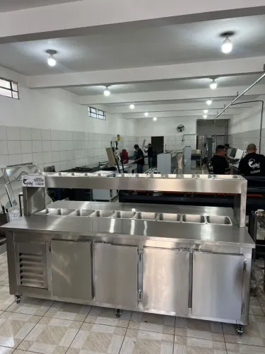 Balcão Ilha refrigerado condimentadora dupla!