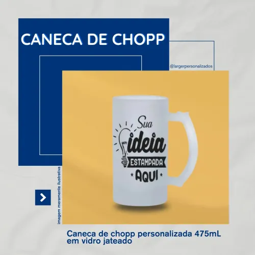 Caneca de chopp personalizada 475mL