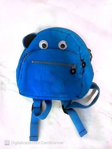 Mochila Kipling Azul com Olhos Divertidos