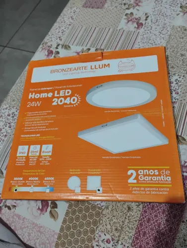 3 Painéis de Sobrepor LED 24W 2040 Lumens BronzeArte Llum