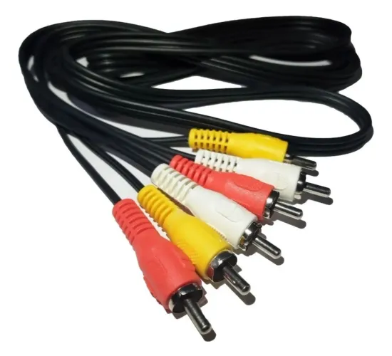 Cabo RCA AV para TV - 3 RCA - Novo