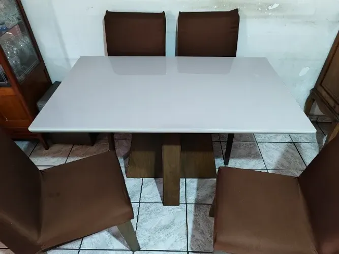MESA DE JANTAR 4 LUGARES OFF WHITE