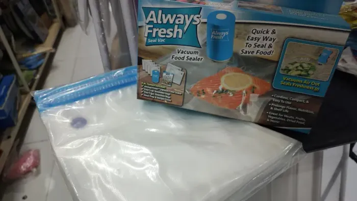 KIT SELADORA VACUO E EMBALADORA PORTATIL YDTECH COM EMBALGE ARMAZENAMENTO DE ALIMENTO M 