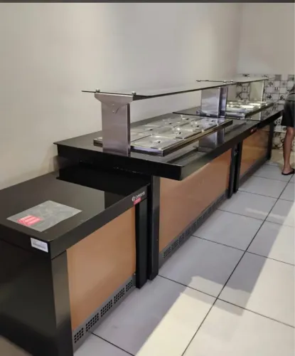Buffet térmico/ Pista quente ou fria gourmet - Gelopar  Quente/Frio