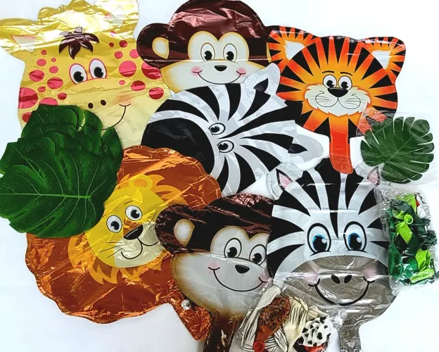 Kit decoração festa infantil, tema floresta, com brindes