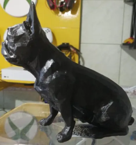 Action Figure de Cachorro Buldog Preto