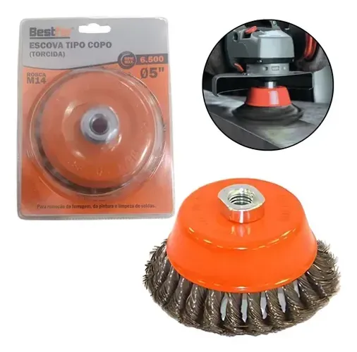 ESCOVA TIPO COPO 5POL M14 BESTFER