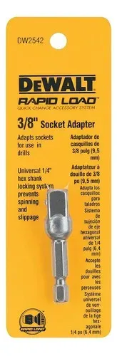 Adaptador 1/4 Para Soquete Encaixe 3/8 Dw2542 Dewalt