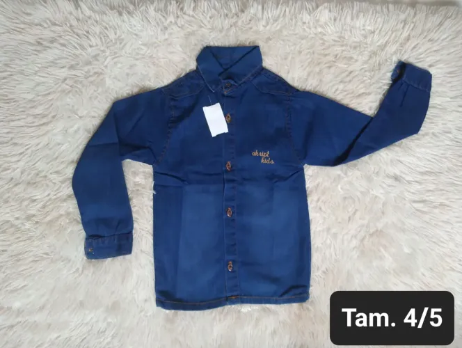 Camisa Jeans Infantil - de 6 meses a 12 anos