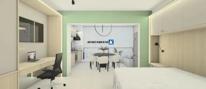 Studio MOBILIADO p/ LOCAÇÃO, 39m², Varanda c/ Churrasqueira - MOBILIADO - Lindíssimo - c/ 