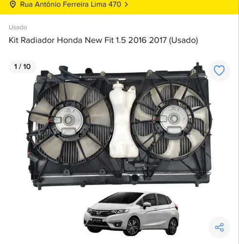 KIT RADIADOR HONDA FIT 1.5 2016 2017 