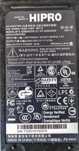 hipro hp a0502R3D pn: PWRS-14000-148R