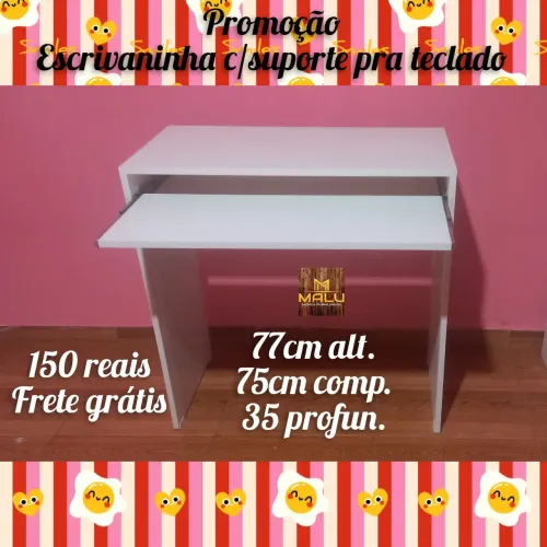 Escrivaninha com suporte pra teclado 