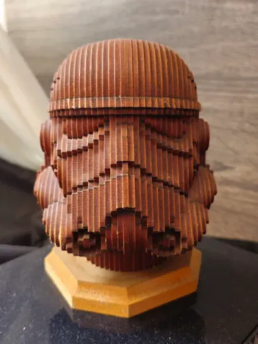 Cabeça Stormtrooper em MDF, artesanal Star Wars.