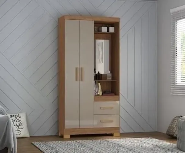 Guarda Roupa Capelinha 2 Portas 2 Gavetas Novop