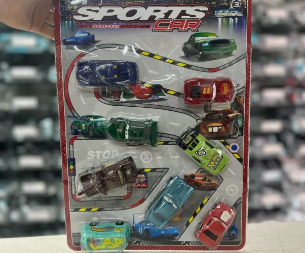 Kit 7 carros relâmpago Mcqueen turma