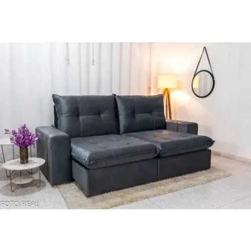 Sofá Retrátil Reclinável 2.50m Santorini Molas Ensacadas rf98