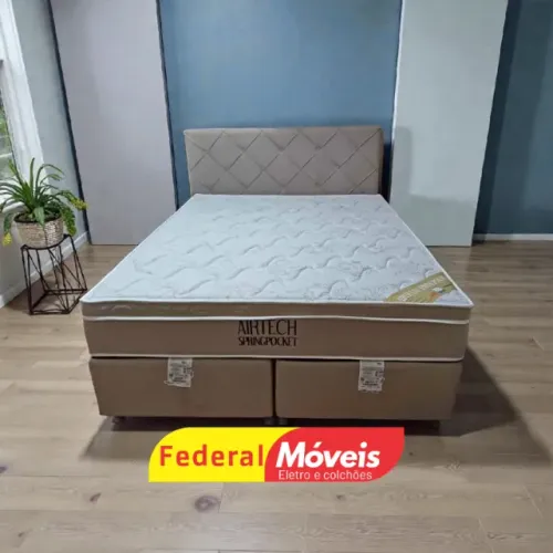 Cama Box Casal Colchão Queen + Base 1,58m (sem cabeceira) - Super Promoção!