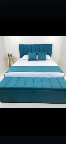 Cama Box Casal com Baú e cabeceira 