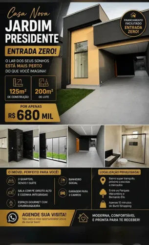 Imóvel para venda tem 125 metros quadrados com 3 quartos em Jardim Presidente - Goiânia - 