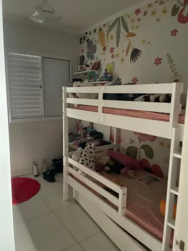 Cama de Beliche Infantil com cama auxiliar