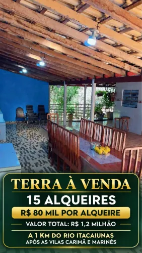 15 Alqueires VENDO ou TROCO por GALPÃO ou CASA em PARAUAPEBAS ou MARABÁ