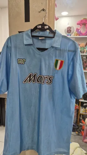 Camisa De Futebol Napoli Inspirada Retrô 1989/90 Maradona 10 Tamanho G (Usada)