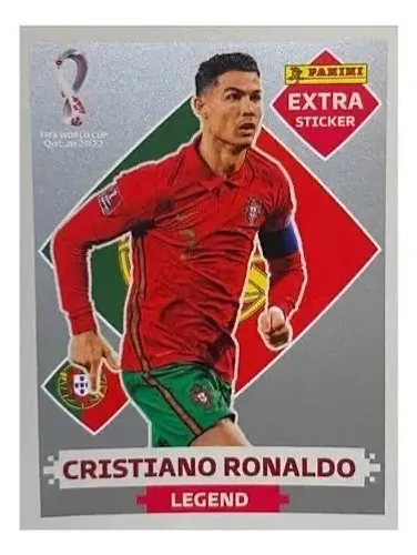 Cristiano Ronaldo - figurinha prata Copa do Mundo 2022