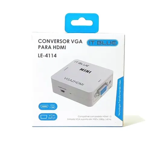 Conversor VGA para HDMI 1080P IT-BLUE LE-4114