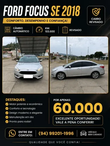 Ford Focus Fastback Se/se Plus 2.0 Flex Aut. 2018