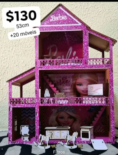 Casa de boneca da Barbie + 20 móveis