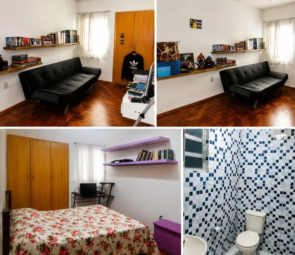 Quarto Minimalista com Suíte para Alugar no Espinheiro