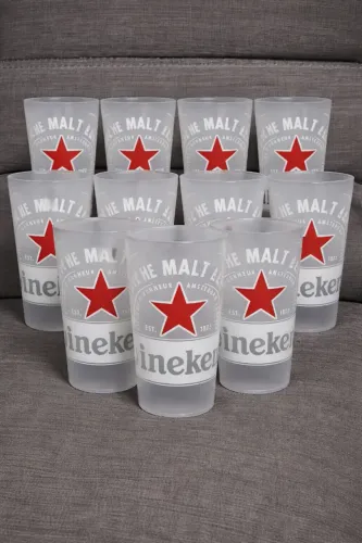 conjunto 6 copos heineken fosco gelo meu copo eco 400ml | original