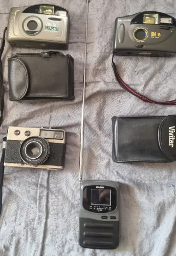 Cameras e mini tv casio relíquia 