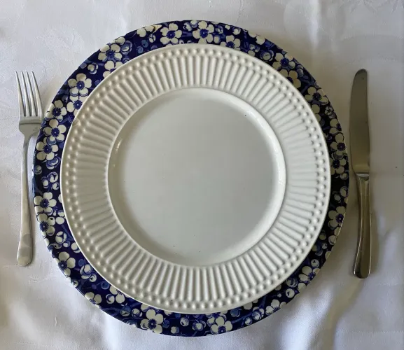 6 pratos rasos porcelana Porto Brasil 26cm diâmetro 