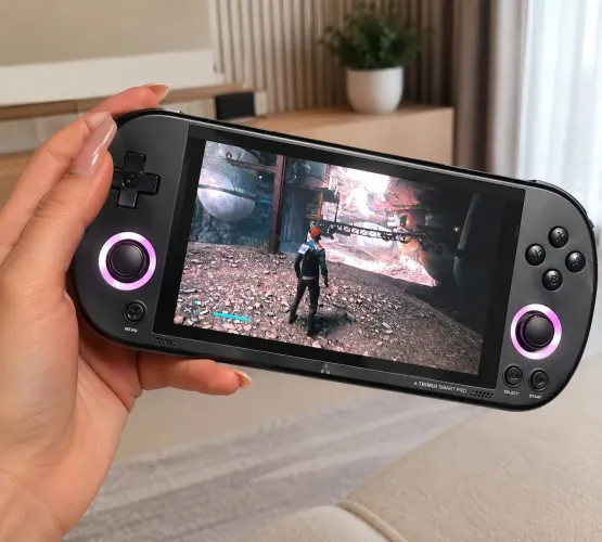 TRIMUI Smart Pro + Case + Cartão 128GB | CrossMix Atualizado | Até 10 Mil Jogos