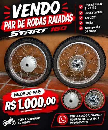 Par de Roda cg 160