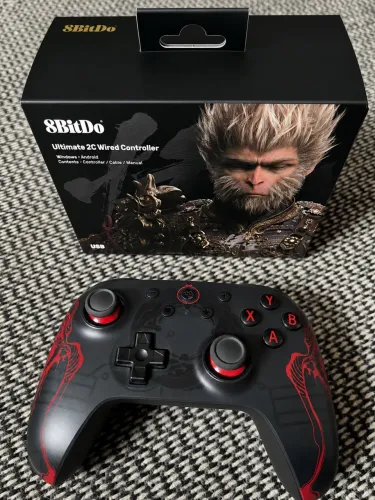 *RARO* 8BitDo Ultimate 2C Wired (com fio) edição Black Myth: Wukong