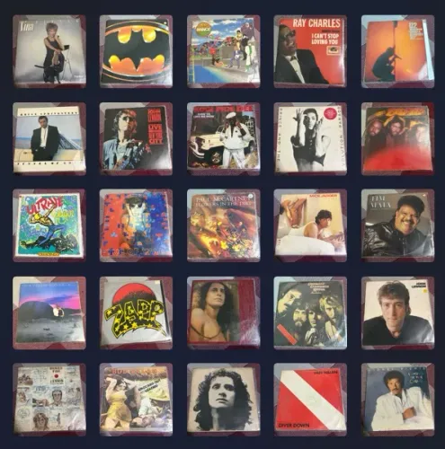 Lote com 26 discos de vinil - Rock, Pop, MPB e Internacionais