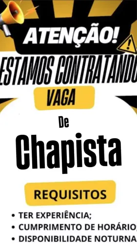 Vaga para Chapista 