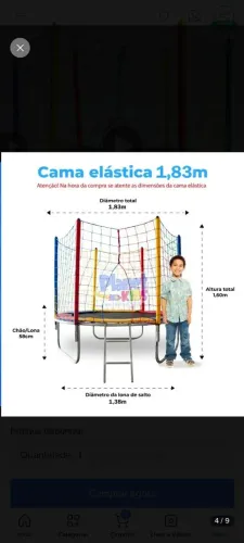 Cama elástica 1,80